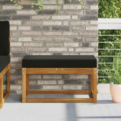 Coussin de Siège d'Extérieur Noir 80 x 40 x 8 cm 532572532572