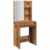 Coiffeuse avec LED vieux bois 60x40x140 cm 532574532574