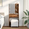 Coiffeuse avec LED vieux bois 60x40x140 cm 532574532574
