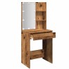 Coiffeuse avec LED vieux bois 60x40x140 cm 532574532574