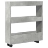 Chariot de rangement étroit 3 niveaux gris béton 532579532579