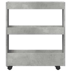 Chariot de rangement étroit 3 niveaux gris béton 532579532579