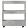 Chariot de rangement étroit 3 niveaux gris béton 532579532579