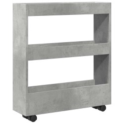Chariot de rangement étroit 3 niveaux gris béton 532579532579