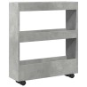 Chariot de rangement étroit 3 niveaux gris béton 532579532579