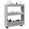Chariot de rangement étroit 3 niveaux sonoma gris 532582532582