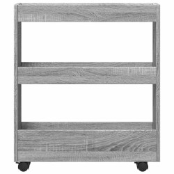 Chariot de rangement étroit 3 niveaux sonoma gris 532582532582