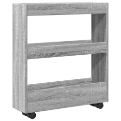 Chariot de rangement étroit 3 niveaux sonoma gris 532582532582