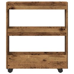 Chariot de rangement étroit 3 niveaux vieux bois 532584532584