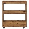 Chariot de rangement étroit 3 niveaux vieux bois 532584532584