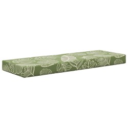 Coussin de Siège d'Extérieur Feuilles Vertes 111,5 x 40 x 8 cm 532592532592