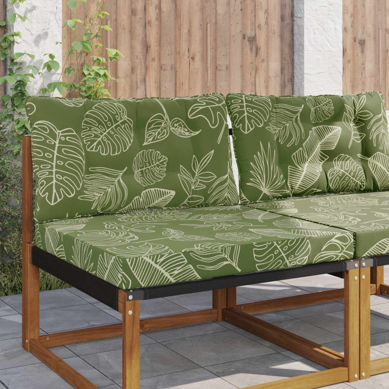 Coussin de canapé d'extérieur 2 pcs Modèle feuille Polyester 532602532602