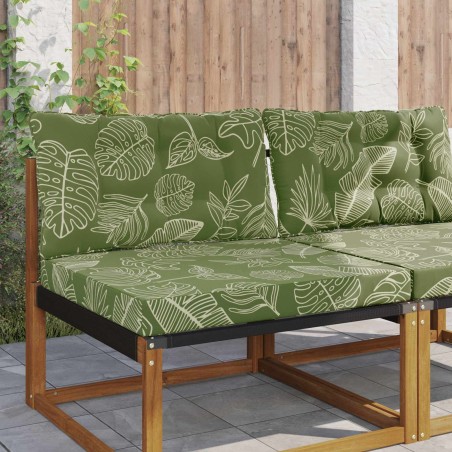 Coussin de canapé d'extérieur 2 pcs Modèle feuille Polyester 532602532602
