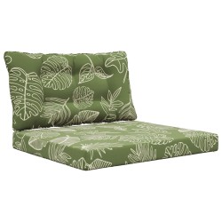 Coussin de canapé d'extérieur 2 pcs Modèle feuille Polyester 532602532602