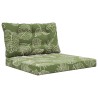 Coussin de canapé d'extérieur 2 pcs Modèle feuille Polyester 532602532602