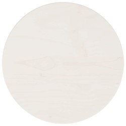 Dessus de table rond blanc Ø30x3 cm bois de pin massif 532606532606