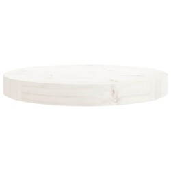 Dessus de table rond blanc Ø30x3 cm bois de pin massif 532606532606
