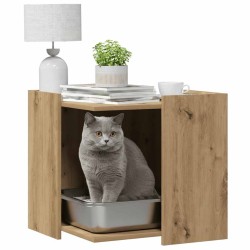 Meuble de bac à litière pour chat chêne artisanal 53x53x51 cm 532617532617
