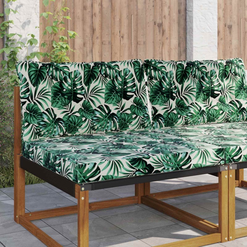 Coussin de canapé d'extérieur 2 pcs Motif feuille Polyester 532620532620