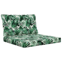 Coussin de canapé d'extérieur 2 pcs Motif feuille Polyester 532620532620