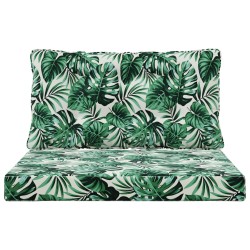 Coussin de canapé d'extérieur 2 pcs Motif feuille Polyester 532620532620