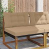 Coussin de canapé d'extérieur 2 pcs Taupe Polyester 532624532624