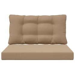 Coussin de canapé d'extérieur 2 pcs Taupe Polyester 532624532624