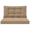 Coussin de canapé d'extérieur 2 pcs Taupe Polyester 532624532624