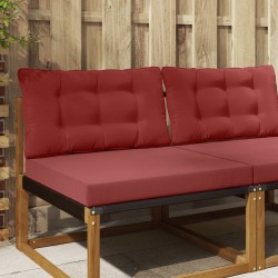 Coussin de canapé d'extérieur 2 pcs Bordeaux Polyester 532633532633