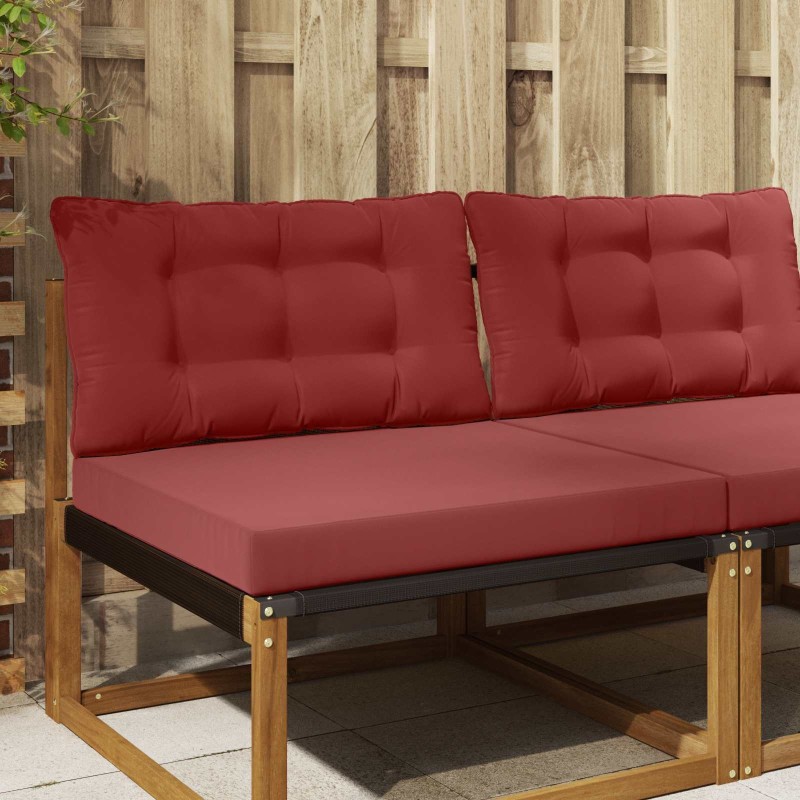 Coussin de canapé d'extérieur 2 pcs Bordeaux Polyester 532633532633