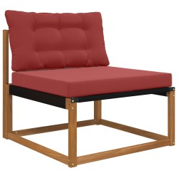 Coussin de canapé d'extérieur 2 pcs Bordeaux Polyester 532633532633