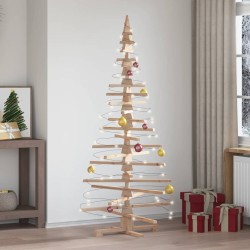 Arbre de Noël en bois pour décoration 180 cm bois massif de pin 532635532635