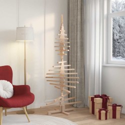 Arbre de Noël en bois pour décoration 180 cm bois massif de pin 532635532635