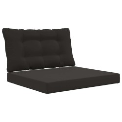 Coussin de canapé d'extérieur 2 pcs Noir Polyester 532636532636