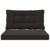 Coussin de canapé d'extérieur 2 pcs Noir Polyester 532636532636