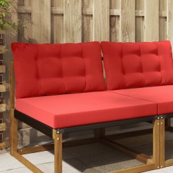 Coussin de canapé d'extérieur 2 pcs Rouge Polyester 532637532637