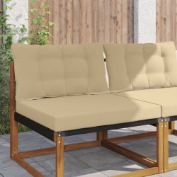 Coussin de canapé d'extérieur 2 pcs Beige Polyester 532638532638