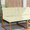 Coussin de canapé d'extérieur 2 pcs Crème Polyester 532639532639