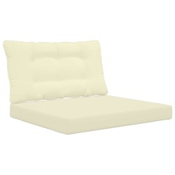 Coussin de canapé d'extérieur 2 pcs Crème Polyester 532639532639