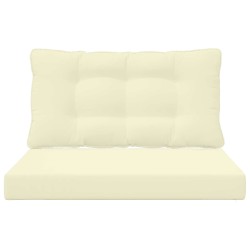 Coussin de canapé d'extérieur 2 pcs Crème Polyester 532639532639