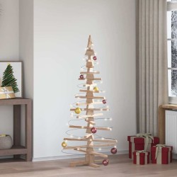 Sapin de Noël en bois pour décoration 150 cm Bois de pin massif 532640532640