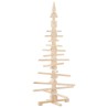 Sapin de Noël en bois pour décoration 150 cm Bois de pin massif 532640532640