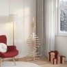 Sapin de Noël en bois pour décoration 150 cm Bois de pin massif 532640532640