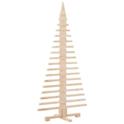 Sapin de Noël en bois pour décoration 150 cm Bois de pin massif 532640532640
