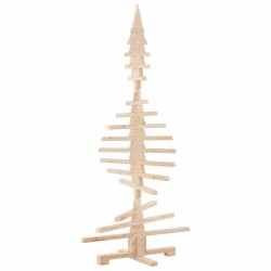 Sapin de Noël en bois pour décoration 150 cm Bois de pin massif 532640532640