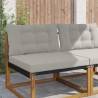 Coussin de canapé d'extérieur 2 pcs Gris Polyester 532641532641