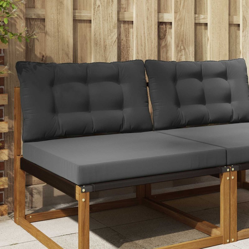 Coussin de canapé d'extérieur 2 pcs Anthracite Polyester 532643532643
