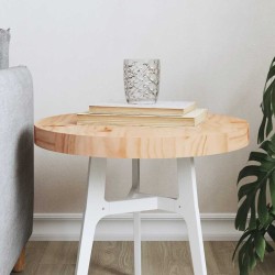 Dessus de table rond Ø40x3 cm bois de pin massif 532648532648