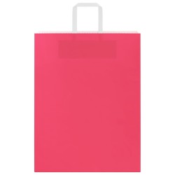 Sacs en papier 50 pcs avec poignées rose 32x12x42 cm 532652532652