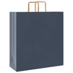 Sacs en papier 250 pcs avec poignées bleu 45x17x48 cm 532655532655